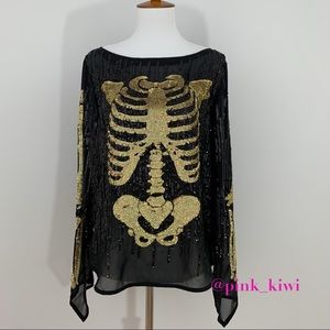 Wildfox Super Model Out All Night Sequin Top